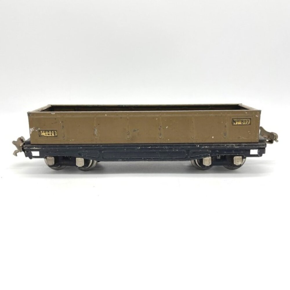 Lionel‎ No 812 Gondola Car Brown Tinplate Toy Train Wagon Vintage